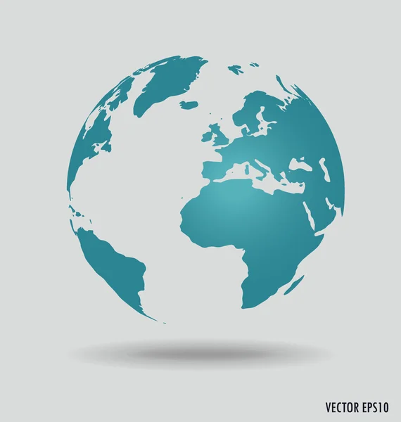 Modern globe. Vector illustration. — Stock Vector