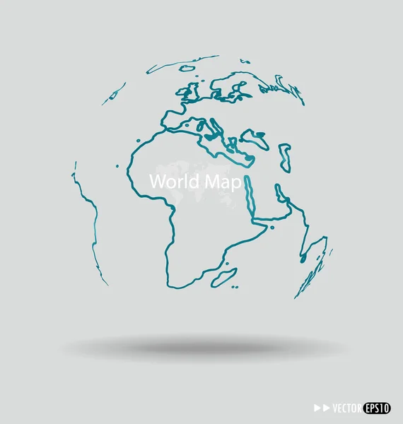 Concept de dessin moderne globe. Illustration vectorielle . — Image vectorielle