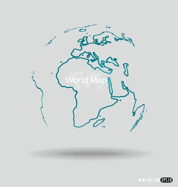 Concepto moderno de dibujo de globo. Ilustración vectorial . — Vector de stock