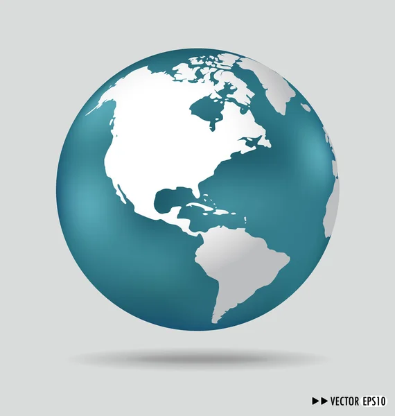 Modern globe. Vector illustration. — Stock Vector