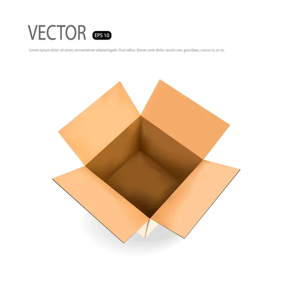 Caja de cartón. Ilustración vectorial. — Vector de stock