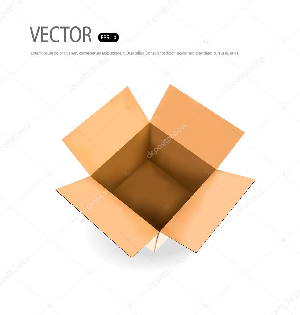 Cardboard box. Vector illustration.