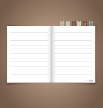 hatırlatma notu ile defter. vektör eps10