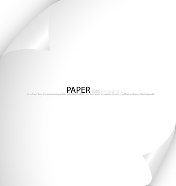 Бумага с белой нотой, готова к твоему сообщению. Векторная иллюстрация
.