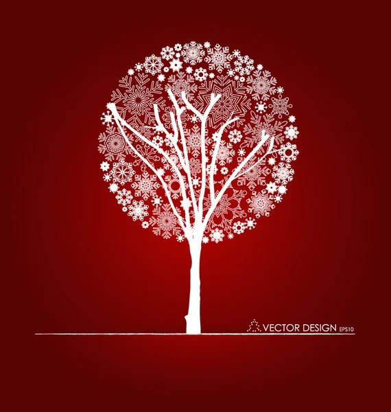 Arrière-plan de Noël avec arbre de Noël, illustration vectorielle. — Image vectorielle