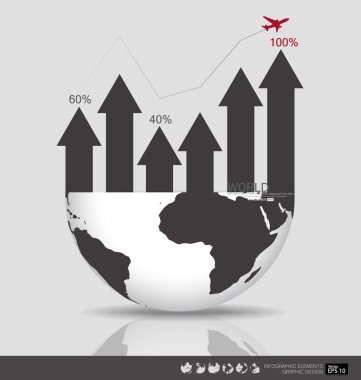 modern tasarım grafik. başarı, iş grafiğe busi için kullanabilirsiniz
