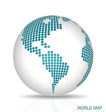 noktalı küre. vektör çizim.