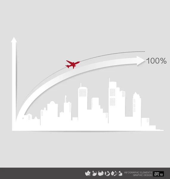 Modernes Design Graph. Geschäftsdiagramm zum Erfolg, kann für Busi verwenden — Stockvektor