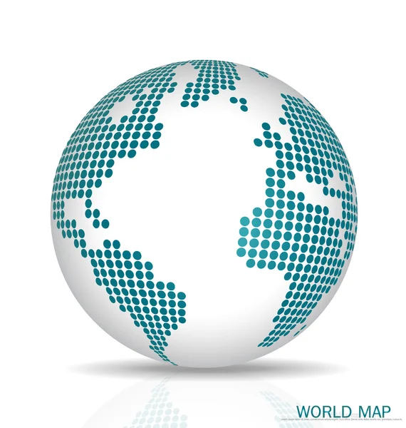 Dotted Globe. Vector illustration. — Stock Vector