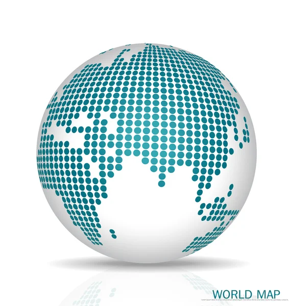 Dotted Globe. Vector illustration. — Stock Vector