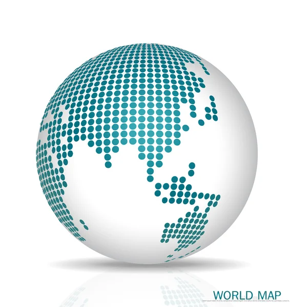 Dotted Globe. Vector illustration. — Stock Vector