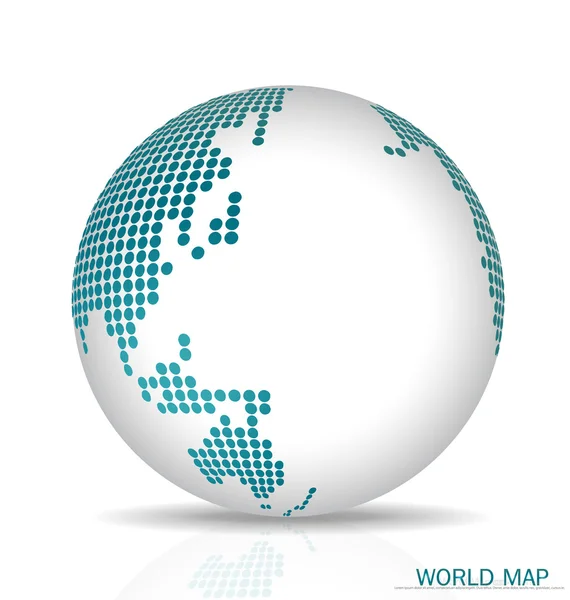 Dotted Globe. Vector illustration. — Stock Vector