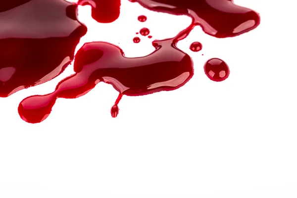 Concetto di Halloween: schizzi di sangue su sfondo bianco — Foto Stock