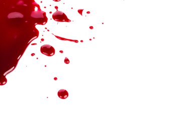 Cadılar Bayramı kavramı: kan splatter beyaz zemin üzerine