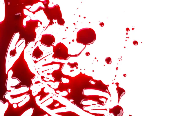 Konsep Halloween: Percikan darah pada latar belakang putih — Stok Foto