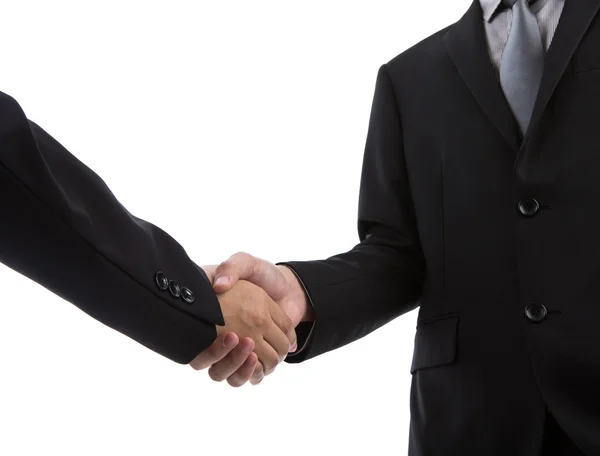 Obchodní handshake nad bílým pozadím — Stock fotografie
