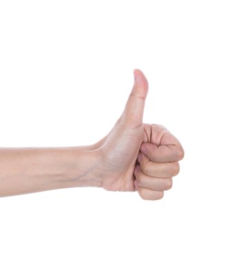 Beyaz arka plan üzerinde izole kavramı gibi el