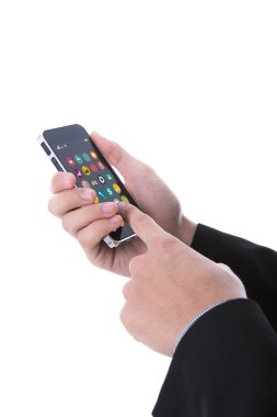 el mobil akıllı telefon tutarak