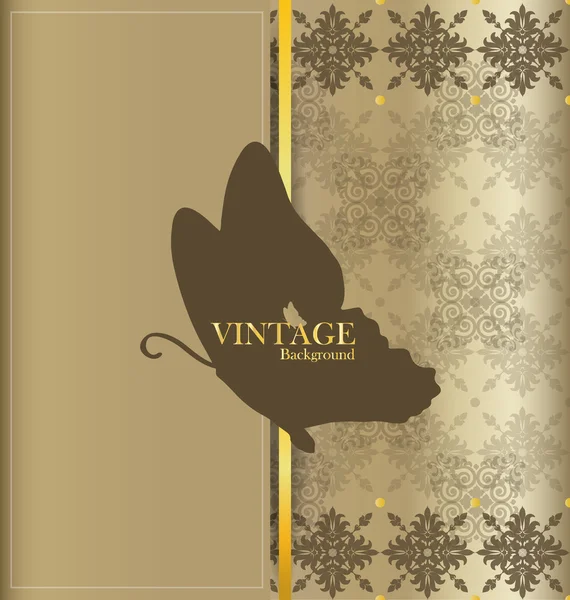 Carte vintage avec fond vintage. Illustration vectorielle . — Image vectorielle