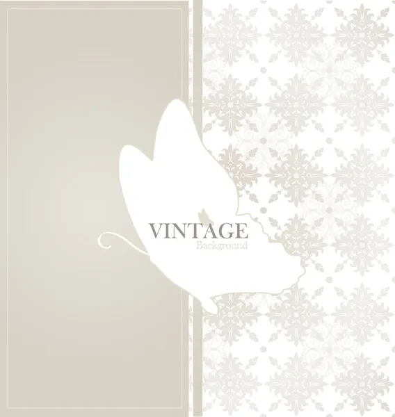 Tarjeta Vintage con fondo vintage. Ilustración vectorial . — Archivo Imágenes Vectoriales