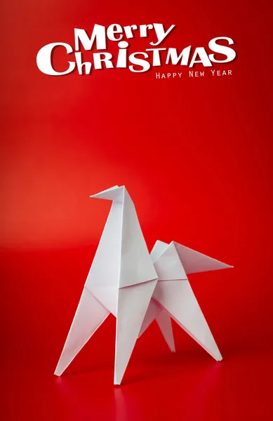 Año nuevo 2014 origami papel caballo — Foto de Stock