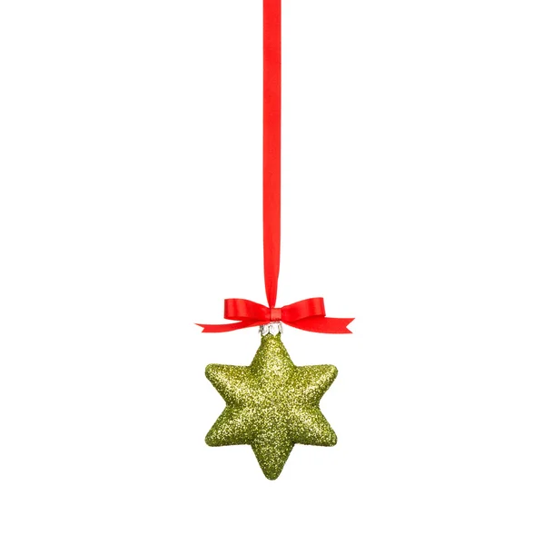 Christmas decoration with bows isolated on white background — Stock Photo, Image
