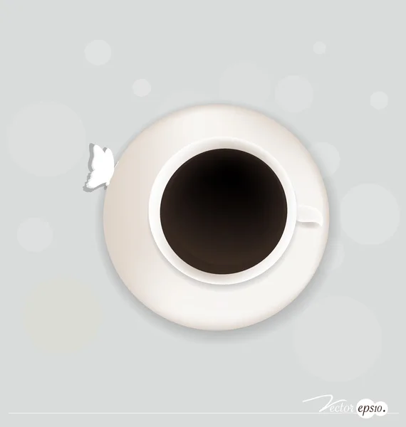 Bir fincan kahve. vektör illüstrasyonu. — Stok Vektör