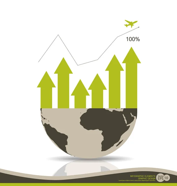 Gráfico de design moderno. Gráfico de negócios para o sucesso, pode usar para busi — Vetor de Stock