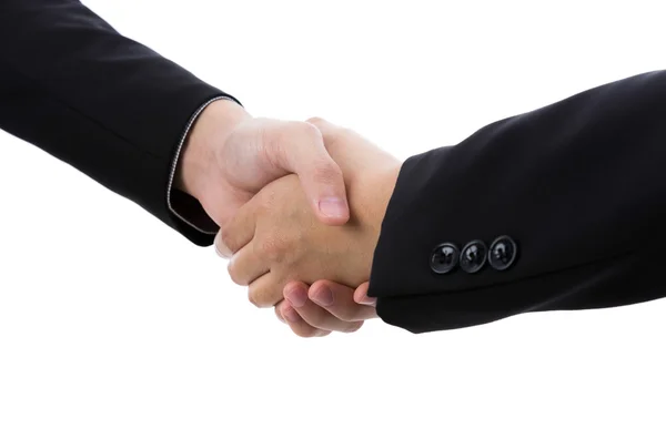 Business handshake sobre fundo branco — Fotografia de Stock