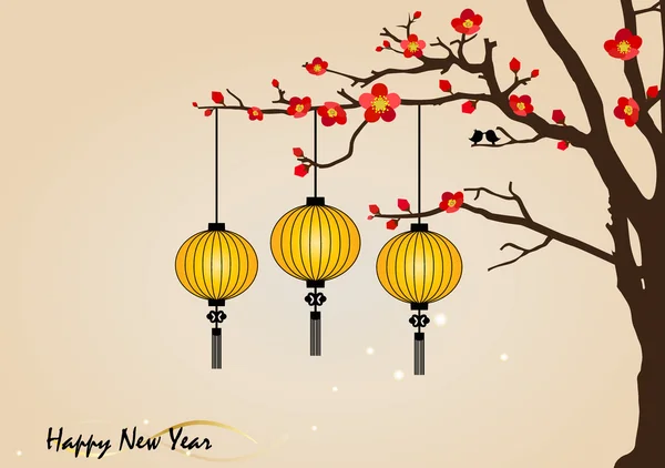 中国传统宫灯，大将带来好运和和平 — 图库矢量图片