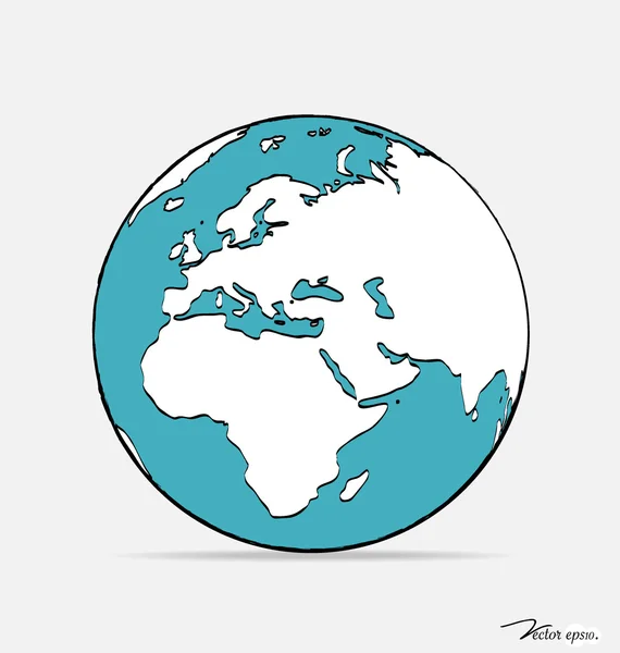 Conceito de desenho moderno globo. Ilustração vetorial . —  Vetores de Stock