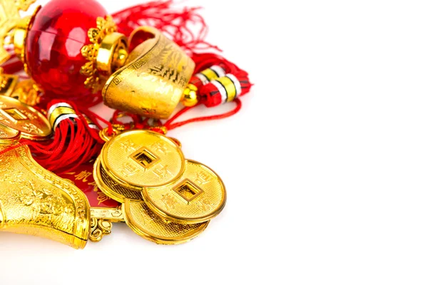 Chinese new year decoration on white background — Stock Photo, Image