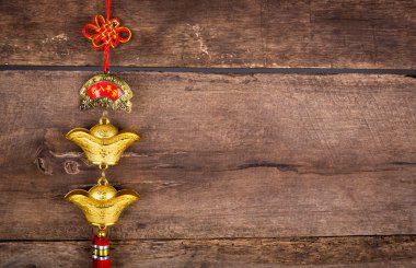 Çin yeni yılı dekorasyon ahşap duvar