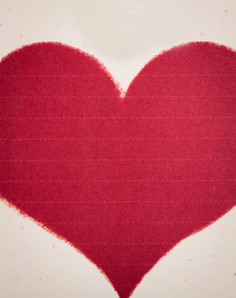 Vintage valentine's note paper heart — Stock Photo, Image