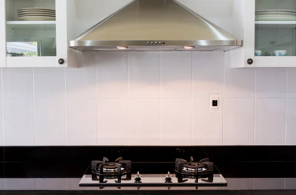 Modern white clean kitchen interior — Stock Photo, Image