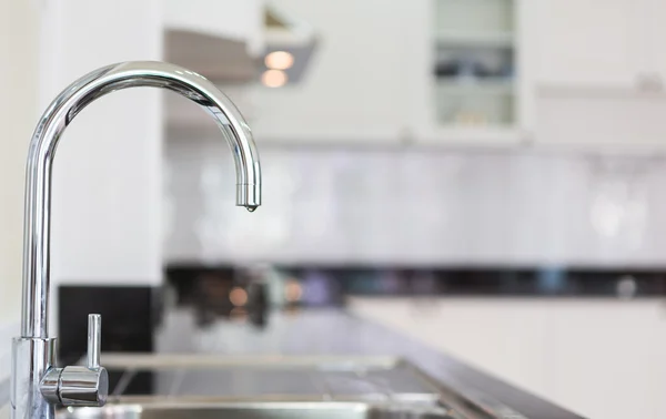 Water tap in the kitchen — Stock Photo, Image