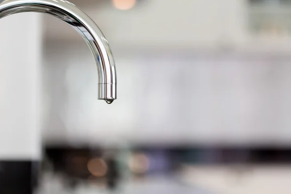 Water tap in the kitchen — Stock Photo, Image