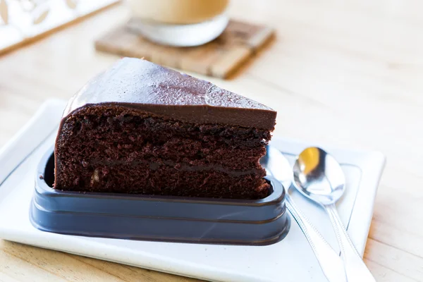 Pastel de chocolate negro —  Fotos de Stock