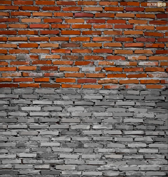 Collection of brick wall background. Vector illustration. — Stock Vector