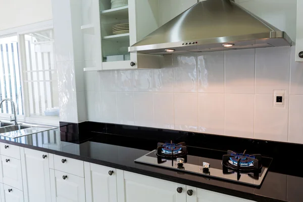 Modern white clean kitchen interior — Stock Photo, Image