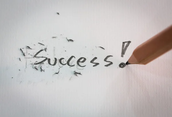 The word failure is erased and change to word success — Stock Photo, Image