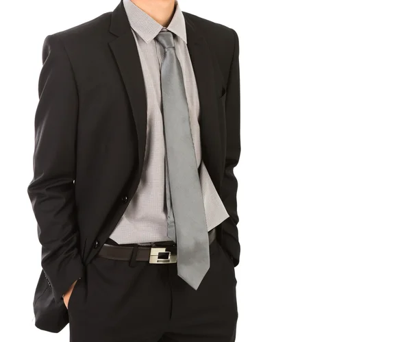 Business man in suit on a white background — Stock Photo, Image