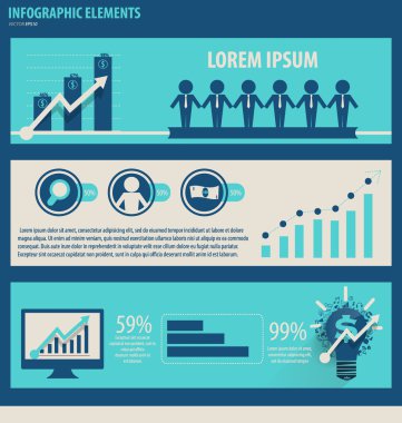 Infographic tasarım şablonu - modern tasarım grafik ile infograph