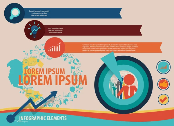 Infographic design template - modern design graph with infograph — Stock Vector