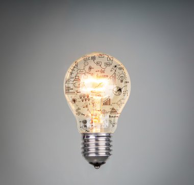 ampul içindeki grafik çizim ile