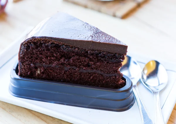 Gâteau au chocolat noir — Photo