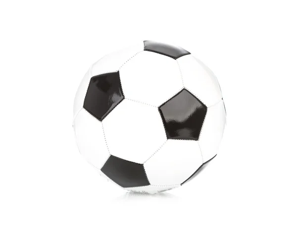 Μπάλα ποδοσφαίρου απομονώνονται σε λευκό φόντο — Φωτογραφία Αρχείου