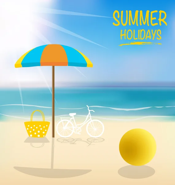 Summer holiday background. Vector illustration. — Stock Vector