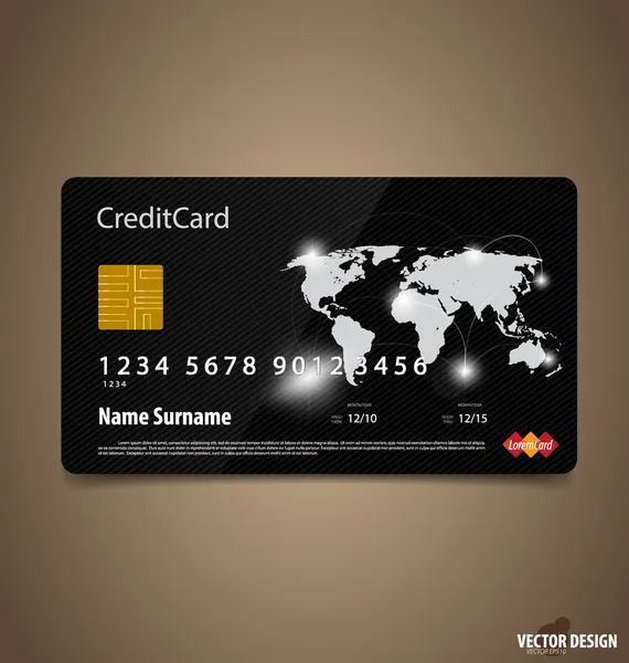 クレジット カードです。ベクトル イラスト. — ストックベクタ