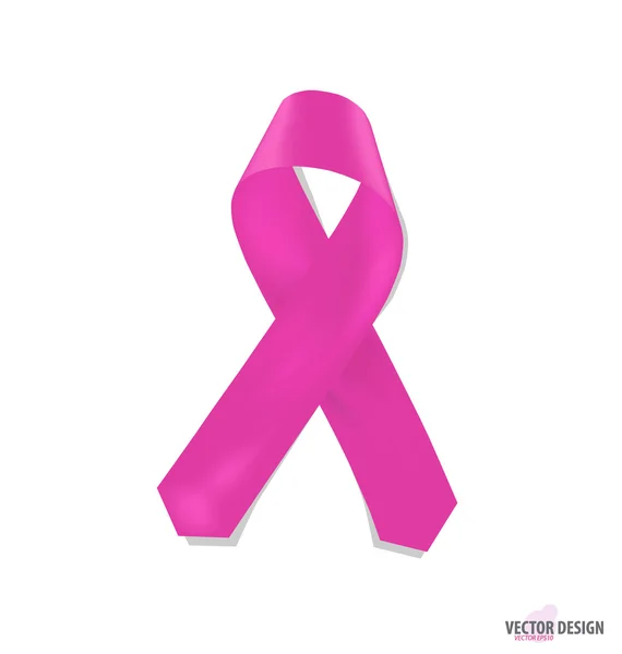 Pink ribbons. Vector illustration. — Stock Vector